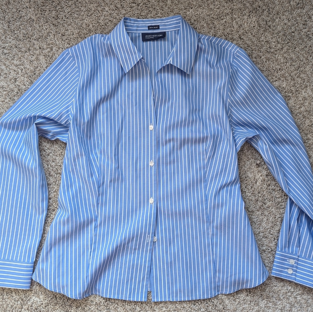 Essential Blue Striped Button Down
